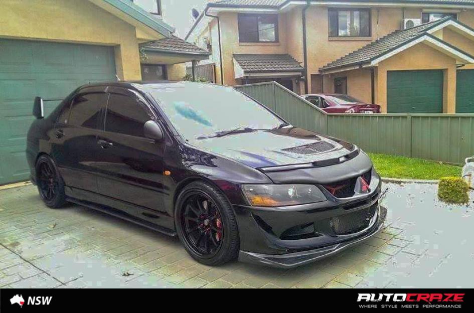 MITSUBISHI EVO ROTATE MATTE BLACK 